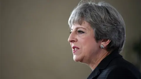 Getty Images Theresa May delivers Florence speech