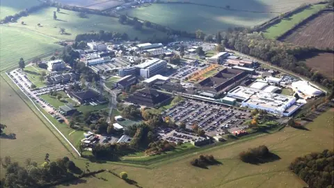 Alamy An aerial view of Hanslope Park near Milton Keynes