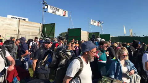 The entrance gates have opened for the festival-goers