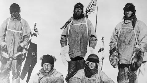 Bettmann via Getty Images Captain Scott and his team