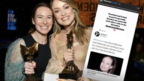 Getty Images Katie Silberman and Olivia Wilde