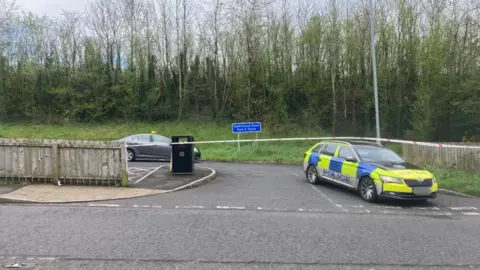 BBC Scene of the shooting on the Rathfriland Road in Banbridge