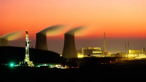 Getty Images Sellafield at night