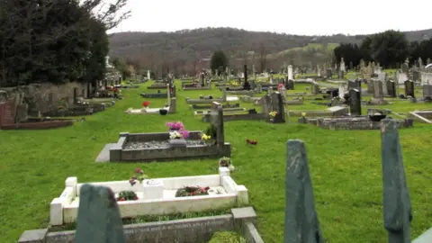 Geograph/Jaggery Southeast side of Hope Old Cemetery, Flintshire