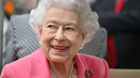 Getty Images Queen Elizabeth II at Chelsea Flower Show on 23 May, 2022