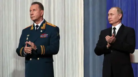 AFP Viktor Zolotov and Vladimir Putin