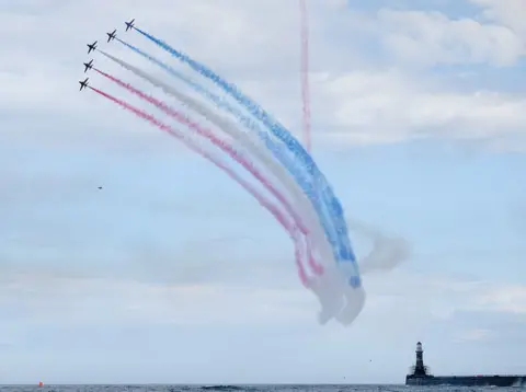 Getty Images Red Arrows over North Sea