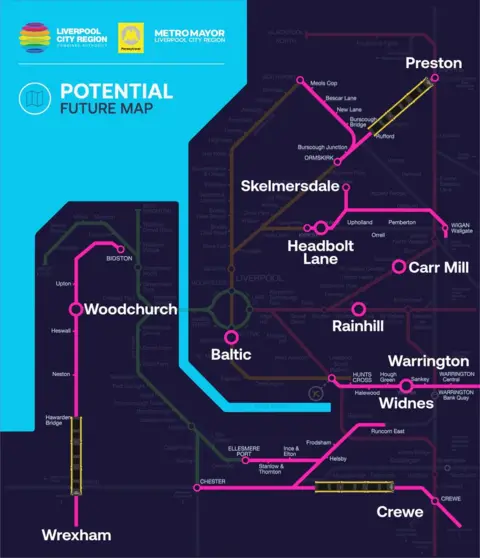 Liverpool City Region Map of potential future destinations