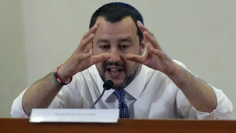 Getty Images Matteo Salvini in Rome on 25 June