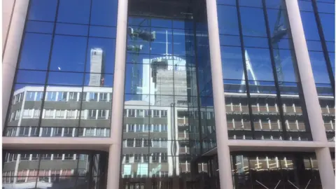 Richard Jones BBC building reflection