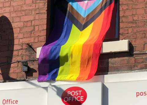 Gregory Maskalick Rainbow flag put up in June during Pride month