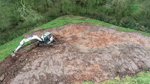 Flood defence work at Crock Dumble, Nottinghamshire