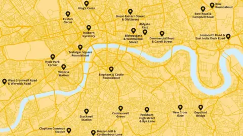 London Cycling Campaign The 22 junctions highlighted by the London Cycling Campaign as the most dangerous in London