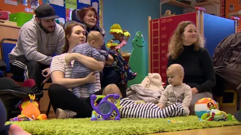 BBC  Parents and children at children's centre