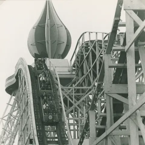 Blackpool Pleasure Beach Big Dipper in 1976