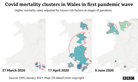 Covid clusters map