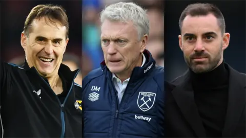 Julen Lopetegui, David Moyes and Ruben Selles