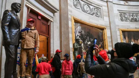 Getty Images Pro-Trump protesters break in to the US Capitol