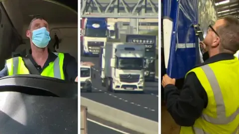 BBC Lorry driver and lorries