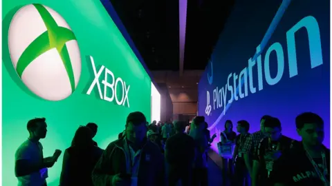 Getty Images Picture of Xbox and Playstation logo's