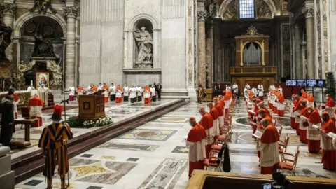 EPA A consistory in the Vatican where the pope appointed new cardinals