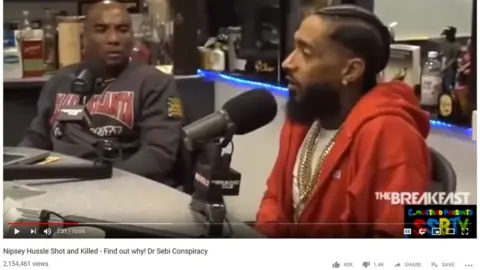 YouTube Screenshot of YouTube Nipsey Hussle conspiracy video