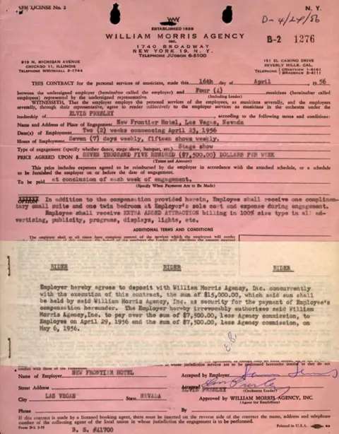 Henry Aldridge and Son Elvis contract