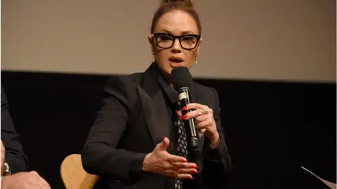 Getty Images Actress Leah Remini, seen here at a film screening, is an outspoken critic of the church