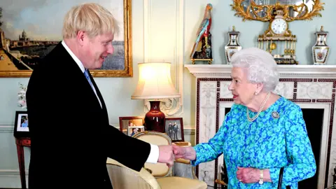 PA Media Boris Johnson meets the Queen