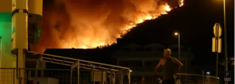 Reuters This was the scene at Stobrec, east of Split on Monday night