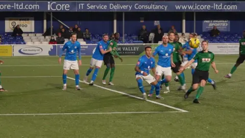 Jamie Niblock/BBC  Billericay Town FC in action in the Isthmian Premiership