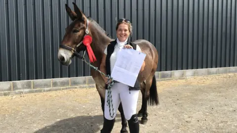 BBC Christie Mclean and Wallace with his rosette