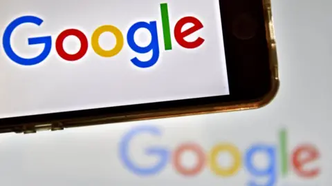 Getty Images The Google logo appears on a smartphone