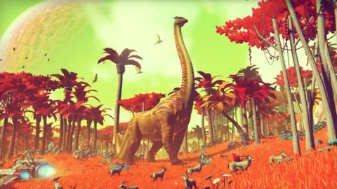 Hello Games The game uses a technique known as procedural generation to automatically create planets, plants and animals