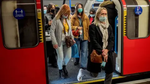 Getty Images Tube passengers 16/10./20