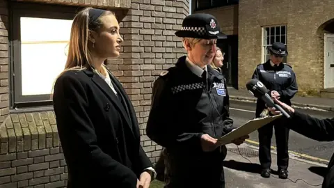 Essex Police Georgia Harrison with Assistant Chief Constable Rachel Nolan