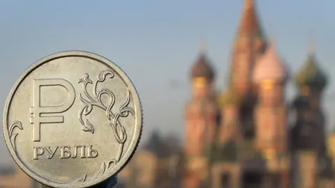 Russian ruble coin