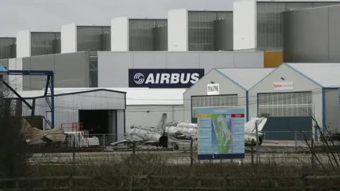 Getty Images The Airbus plant in Broughton