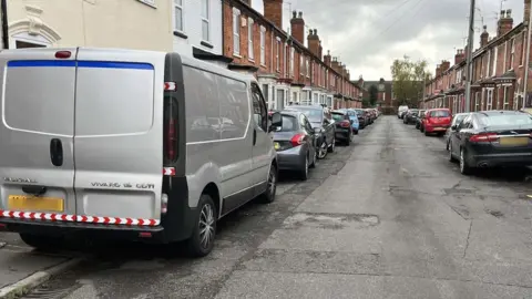 LDRS Vehicles parking on pavements around Sincil Bank, Lincoln