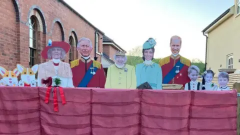 PA Media Royal family scarecrows