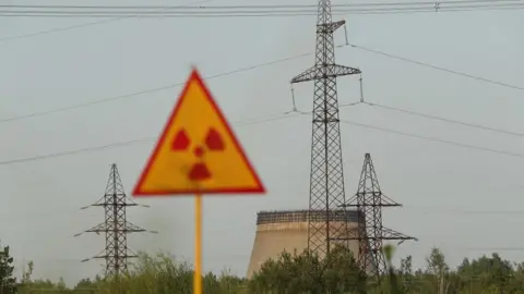 Getty Images An abandoned cooling tower inside the Chernobyl exclusion zone