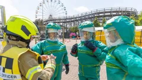 Kent Fire and Rescue Service Drill at Dreamland