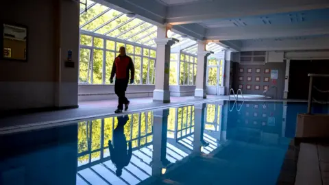 Tom Banks Will Whelan checks the Royal County hotel's pool four times a day