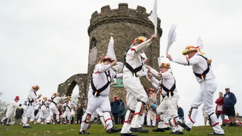 PA Media Morris dancing at Bradgate Park, Leicestershire