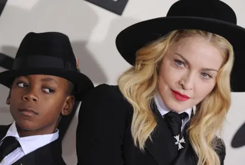 Getty Images Madonna with her son David Banda Mwale Ciccone Ritchie at the 56th GRAMMY Awards in Los Angeles, California