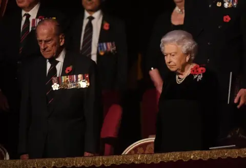 PA The Duke of Edinburgh and the Queen at the Festival of Remembrance