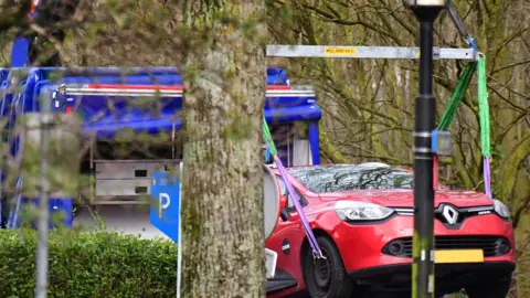 EPA A car is found in the Tichelaarslaan in Utrecht, The Netherlands, 18 March 2019