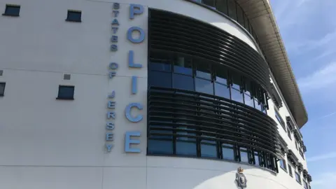 BBC Outside of Jersey Police building