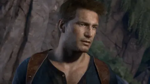 Naughty Dog A screenshot of Nathan Drake from Uncharted