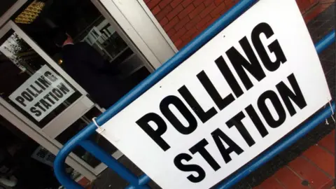 BBC Polling station sign, Hartlepool